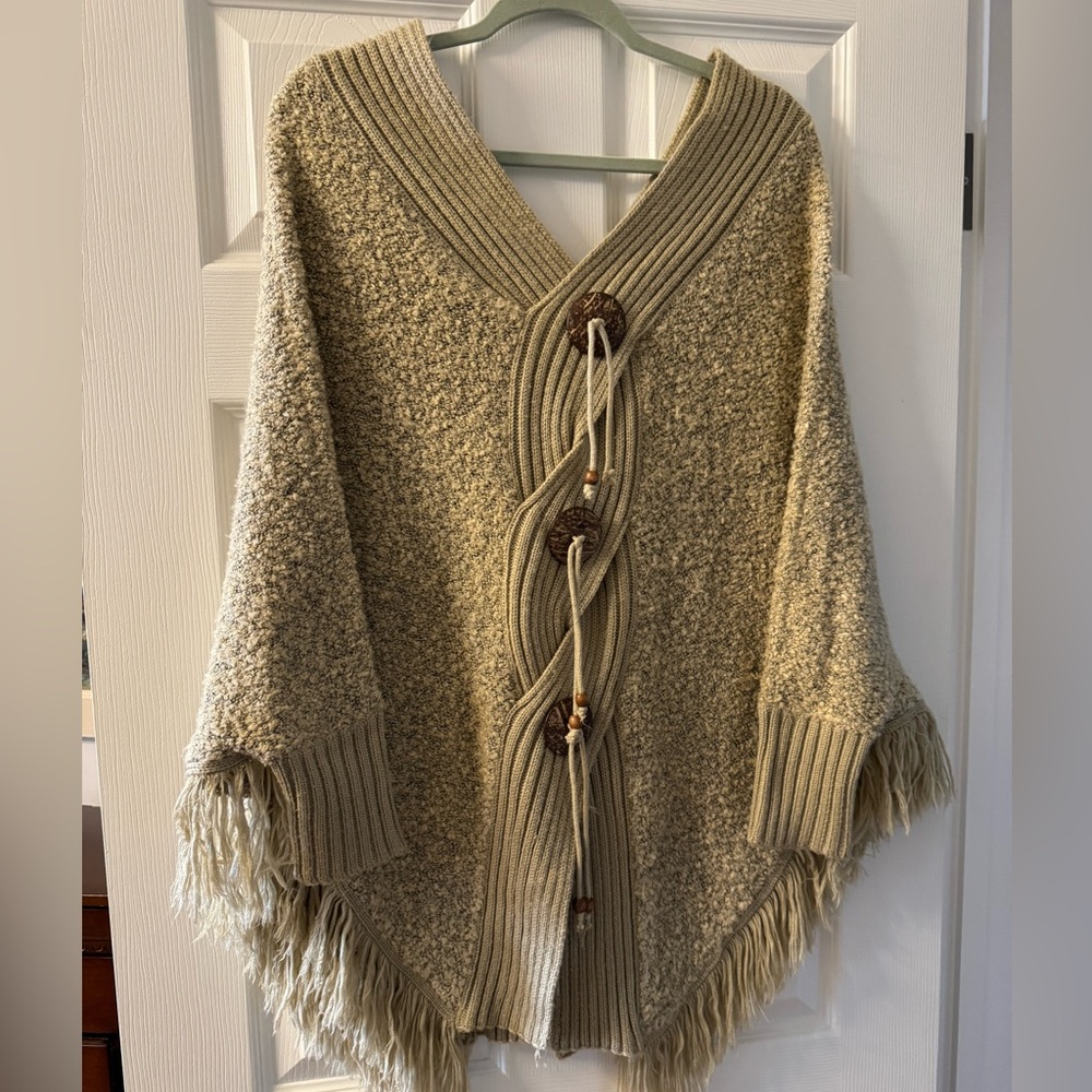 Funky sweater poncho